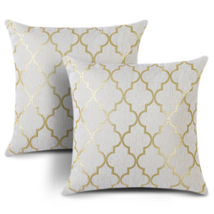 Innermor Home Decor Luxury <strong>Mustard</strong> Yellow Floral Woven Jacquard Heated Square Sofa Seat Pillows Removable Washable <strong>Cushion</strong> <strong>Cover</strong> - Product Image 1