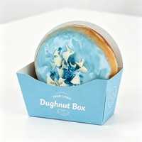 Boîte d'emballage alimentaire personnalisée en papier écologique pour donuts, gâteaux, biscuits, pain – jetable