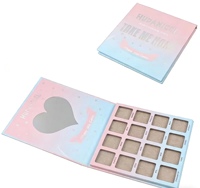 Palette de fards à paupières cosmétiques, boîte de maquillage carrée, emballage en papier, boîte multi-trous, boîte vide 16 couleurs