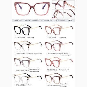 2024 nuevas gafas coloridas <span class=keywords><strong>de</strong></span> alta calidad, gafas <span class=keywords><strong>de</strong></span> bloqueo <span class=keywords><strong>de</strong></span> luz azul para ordenador, gafas tr90 con marco grande, gafas <span class=keywords><strong>de</strong></span> ojo <span class=keywords><strong>de</strong></span> gato, gafas antiazules - Product Image 6