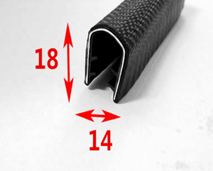 شريط مطاطي واقي على شكل حرف U لحماية الحواف، مصنوع من المطاط EPDM مع نواة فولاذية، متين وقابل للقطع، مناسب للاستخدام في السيارات - Product Image 3