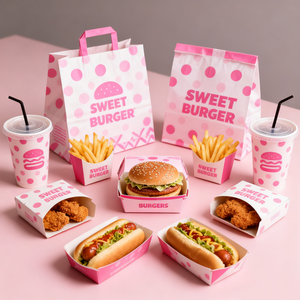 Design colorato cartone usa e getta carta hot dog pollo patatine fritte carta <span class=keywords><strong>Burger</strong></span> to Go <span class=keywords><strong>Box</strong></span>, pollo fritto Fast Food porta fuori scatola - Product Image 1