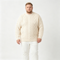 Pulls personnalisés pour hommes, streetwear unisexe, tricot d'automne et d'hiver, OEM ODM, pull à col rond texturé en tricot torsadé à manches longues