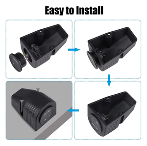 LED-Anzeige des Autos pannungs messers mit Zelt typ Rund paneel DC 12V 24V Wasserdichtes Voltmeter-Messgerät Digitales Spannungs prüfgerät - Product Image 6