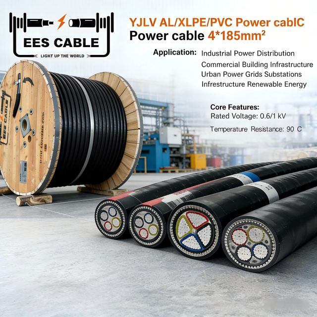 YJLV32(22) 4x185mm2 Aluminum XLPE Insulated PVC Sheathed SWA(STA) Power Cable 0.6/1kV Low Voltage Underground Electric Cable