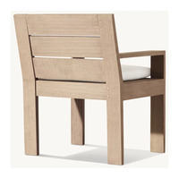 4-Sitzer Outdoor-Patio Luxus Handgefertigte Möbel Teakholz-Stuhl und Garten-Rundholz-Esstisch