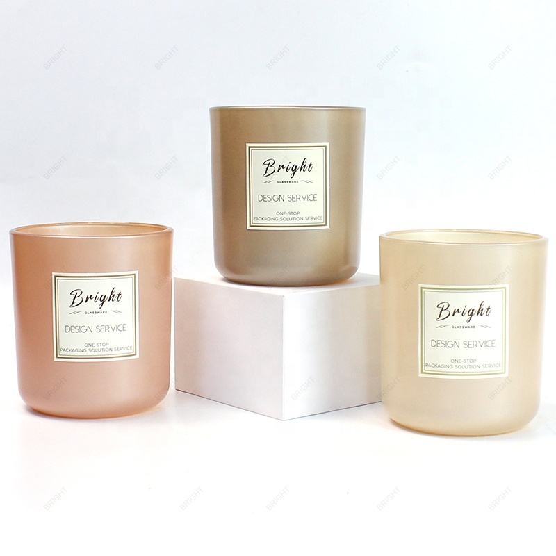 10oz 12oz 14oz 16oz Round Bottom Glass Candle Jars with Lids Luxury ...