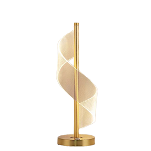 Modern Luxury Spiral <b>LED</b> Table <b>Lamp</b> Minimalist Acrylic Decorative <b>Light</b> for Hotel Bedroom and Living Room Atmosphere - Product Image 1