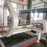 Machine entièrement automatique de fabrication de boîtes en carton ondulé, machine de formage d'emballages, machine de pliage et de collage de boîtes en carton avec empilage