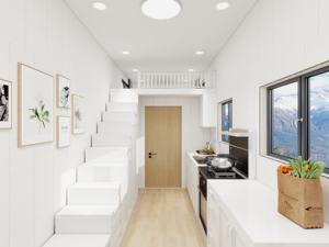 Готовый сборный передвижной дом на гусеницах легкая стальная космическая капсула дом на колесах Casa Remolque с душем и туалетом - Product Image 3