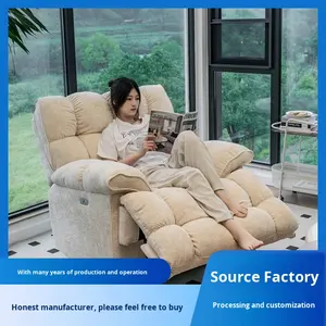 Sofá Individual Modular Moderno, Silla Mecedora Eléctrica Funcional Tipo Cápsula Espacial, Diseño Plegable, <span class=keywords><strong>Muebles</strong></span> para Sala de Estar, Metal - Product Image 2