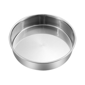Plato redondo de acero inoxidable de 18-18.9 cm, plato hondo y poco profundo para cocinar al vapor, barbacoa, bandeja para servir fideos fríos - Product Image 5
