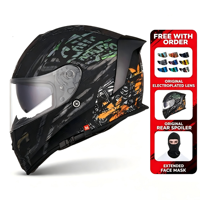 Casque intégral populaire avec coque ABS homologuée, double visière, protection pour moto, scooter, usage quotidien, toutes saisons