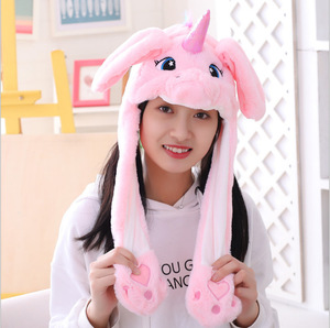 Elk Bunny Ears Hat Moving <span class=keywords><strong>Pikachu</strong></span> Rabbit Soft Jumping Up Cap Juguete divertido Niñas Animal <span class=keywords><strong>de</strong></span> dibujos animados Sombrero <span class=keywords><strong>de</strong></span> peluche Juguetes Regalo para niños adultos - Product Image 6