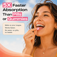 Complément alimentaire pour la croissance des cheveux, la peau et les ongles, formule en film oral dissolvable à base de biotine, collagène, kératine et vitamines.
