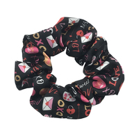Chouchou de cheveux pour la saint-valentin, 4 couleurs, vente en gros, couvre-chef avec bande élastique, cravate pour cheveux, support queue de cheval, vente en gros, 100 pièces