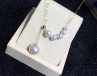 Colliers ajustables en or 18 carats avec perles d'eau douce Edison de qualité AAAAA certifiées NGTC, en forme de Y, de 3,5 à 9 mm, pour femmes, vente en gros