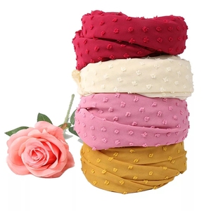 Bufanda de gasa con burbujas flocadas, hiyab para mujeres musulmanas, bufanda islámica transpirable de Color sólido, bufandas árabes, estilo de sombrero o estilo - Product Image 1