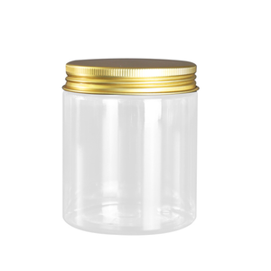 Berbagai Ukuran 50ml hingga 1000ml Stoples PET Transparan/matt 100ml 120ml 200ml 250ml 500ml 1000ml Stoples Plastik PET dengan Tutup Emas - Product Image 1