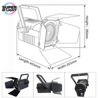 Projecteur Fresnel LED COB 100W CRI≥95 avec Zoom Motorisé, Ventilateur Silencieux, DMX RDM Gratuit pour Théâtre, Studio, Émission TV, Éclairage d'Événements