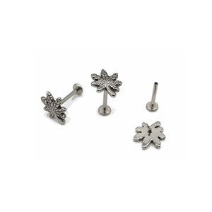 ASTM F136 Titane Feuille Labret Anneaux À La Mode Oreille Stud Cartilage Tragus Piercings Helix Monore pour Enfants Lip Piercings - Product Image 1
