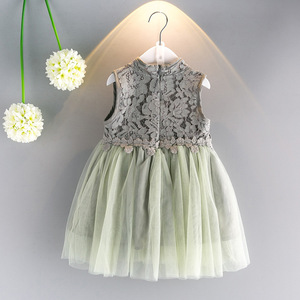 Vestido de Verano Coreano de Primera Calidad para Niña, con Flores y Cola Larga Bordada, Venta al Por Mayor - Product Image 2