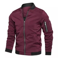 Veste d'automne et d'hiver pour homme, col montant, coupe-vent, manches longues, style décontracté et bomber, fabrication sur mesure