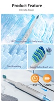 Brosse à dents électrique sonique automatique rechargeable Eisler T5, fabricant chinois, IPX7, 40 000 mouvements