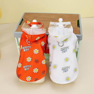 Vendita calda 2024 primavera ed estate pet dog vestiti due piedi stampe floreali cane impermeabile per cani di piccole dimensioni <span class=keywords><strong>medio</strong></span> <span class=keywords><strong>orsacchiotto</strong></span> - Product Image 6