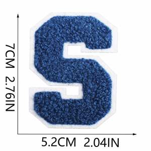 Parche Termoadhesivo Xiaotian de 7cm con Letras Azul Marino sobre Fondo Blanco, Bordado, Fuerte Adhesión, DIY, para Bolsas - Product Image 3