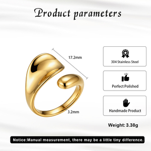 Anillo Apilable Geométrico de Acero Inoxidable 304 con Baño de Oro de 18K, Esmalte Impermeable y Zirconia, Banda de Eternidad para Mujer, No se Deslustra, Estilo Boho - Product Image 4