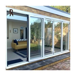 Rising Competitive Custom Nordic Exterior Acordeón Puerta plegable Vidrio Deslizante Patio Bi-plegable Bifold Aluminio Bi Puerta plegable - Product Image 3