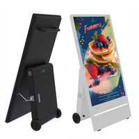 Écrans d'affichage numérique LCD portables ZDV -Inch, totems mobiles alimentés par batterie, écran d'affichage publicitaire numérique LCD