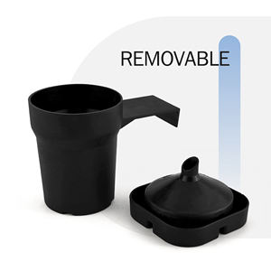 Cenicero de coche resistente al fuego con mango de gancho, Mini cubo de basura portátil autoextinguible para coche, cuelga de la ventana del coche - Product Image 4