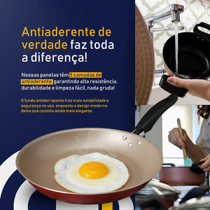 Juego de Ollas y Sartenes Modernas de Cerámica con Revestimiento de Mármol, Tapas de Vidrio, Asas de Baquelita, Antiadherentes, de Aluminio, Aptas para Inducción y Lavavajillas - Product Image 4