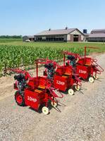 Mini-moissonneuse de maïs à une rangée, moteur diesel, petite moissonneuse-batteuse de maïs pour la récolte de maïs sec et humide en ferme et verger