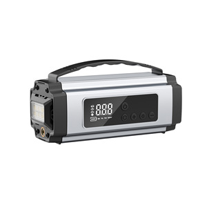 Inflador de neumáticos eléctrico para coche, 12V 120W, con luz LED, arrancador de batería, todo en uno, cilindro de 22 mm, cable de 3 m - Product Image 1