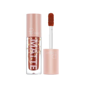 Série de gloss à lèvres mats multi-pigments MLM OEM, non collant, effet velours, longue tenue, couleur nude, cosmétiques, gloss à lèvres non collant - Product Image 1