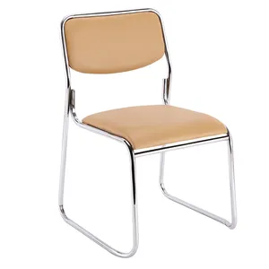 Toptan ucuz fiyat pvc deri ofis personeli ziyaretçi sandalyesi istiflenebilir sandalye konferans toplantı odası sandalyeleri