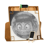 Kit de suspension murale 3D DIY Line Art 50CM OEM, Tableau d'art en fil de fer sur panneau de fibres haute densité avec application