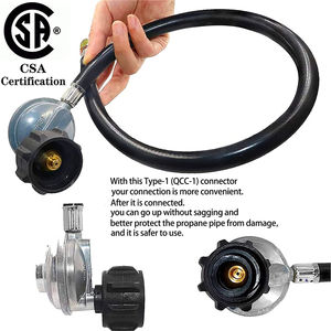 Kit de régulateur de tuyau de Propane 3/8 \ "écrou évasé femelle QCC1 raccord Surface lisse pour grils GPL supports de foyer chauffages au Propane - Product Image 3