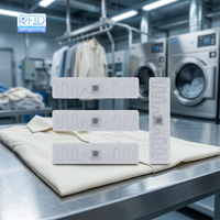 Étiquette RFID UHF textile pour tri de linge, cousue et lavable, pour la gestion du suivi du linge d'hôtel, d'hôpital et de location