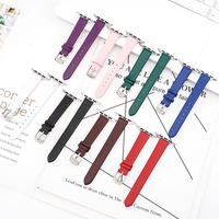 Schlicht armband aus echtem Leder 38/42 // 49mm Luxus-Ersatz bänder für Damen für Apple Watch 8 7 6