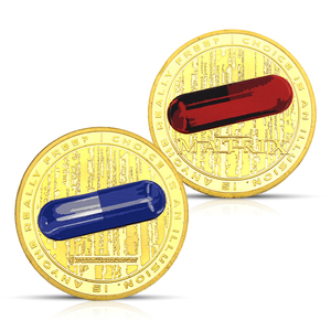 Monedas Conmemorativas de Bendiciones Eternas |   Recuerdo Personalizado con Esmalte de Santa Claus de Doble Capa para Bodas y Año Nuevo, MOQ Bajo - Product Image 3