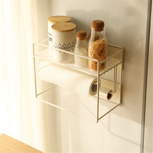 Étagère latérale magnétique moderne de style japonais, sans perforation, en fer, étanche, pour réfrigérateur, rangement de cuisine, épices et film alimentaire - Product Image 4