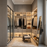 Armoire autoportante contemporaine en bois, personnalisée en usine, à prix abordable, avec tiroirs multifonctionnels et durables, écologique