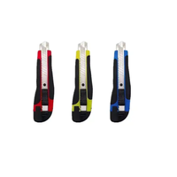 Couteau utilitaire en acier inoxydable, lame de 9 mm, manche en plastique à ouverture coulissante, outil de réparation DIY, support OEM, qualité industrielle