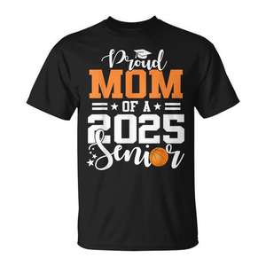 Camiseta para Mamá Orgullosa de Graduación de Baloncesto 2025, Regalo Promocional Personalizable para Jugadores de Baloncesto - Product Image 1