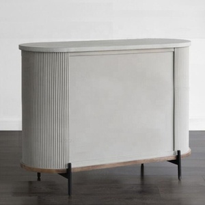 HOT Selling Contemporary Storage Stainless Steel Base Marble Top Wood Display <strong>Kitchen</strong> <strong>Sideboard</strong> <strong>Cabinets</strong> - Product Image 6