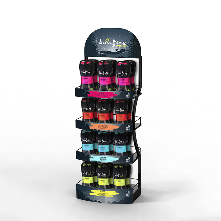 Customized Double-sided Metal Can Storage Rack DIY Gourmet Cola Beverage Rack for Retailing Ideas — view 3